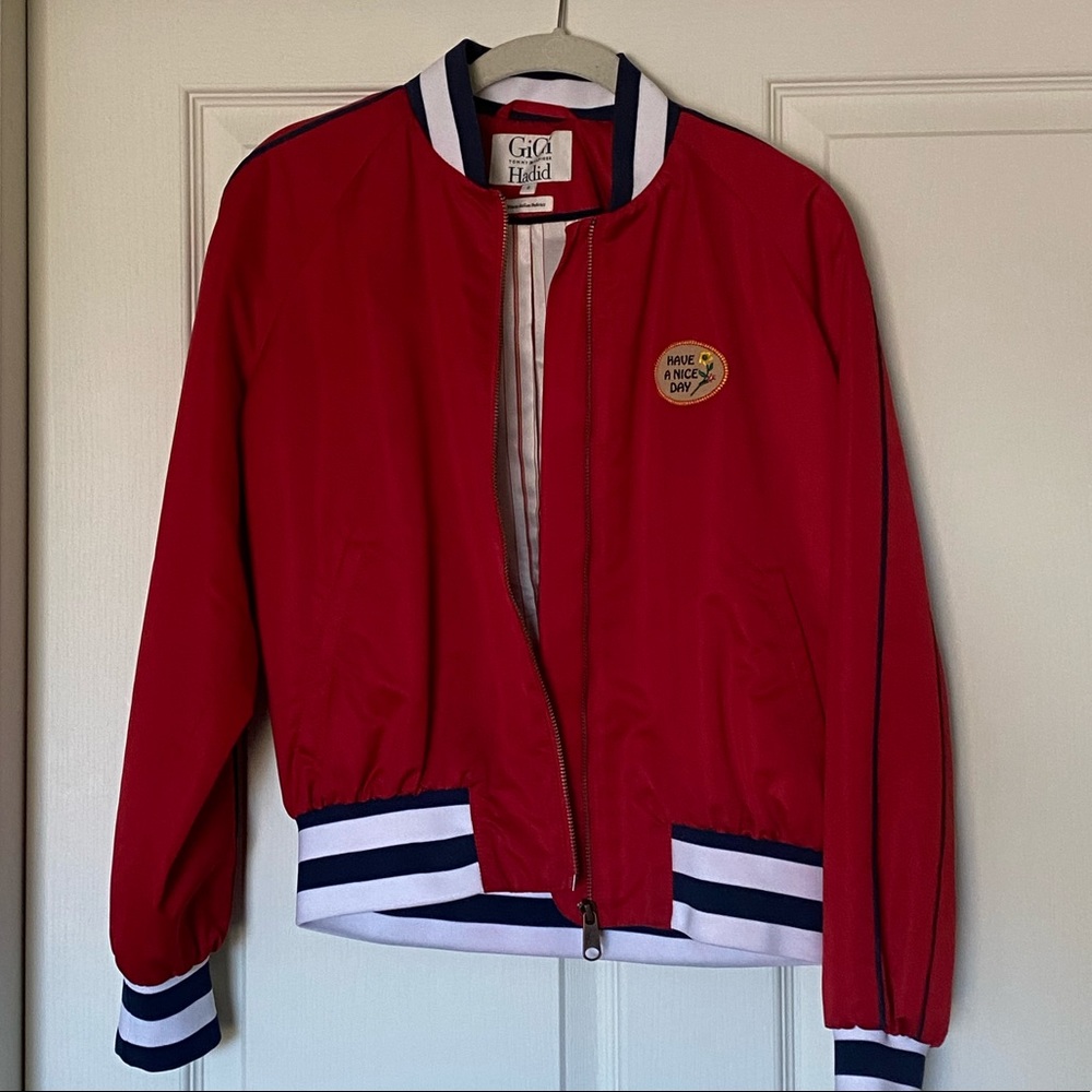 Tommy Hilfiger Gigi Hadid Red Bomber Jacket